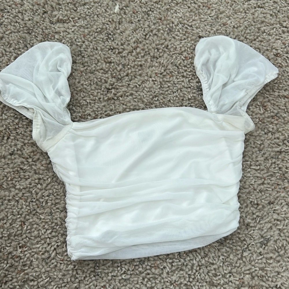 White Princess Polly crop top